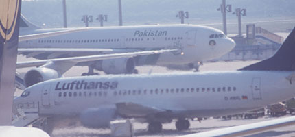 Planes on the runway