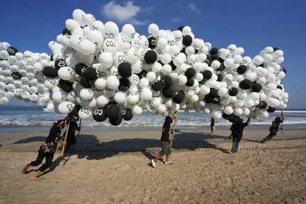 Balloons filled with CO2