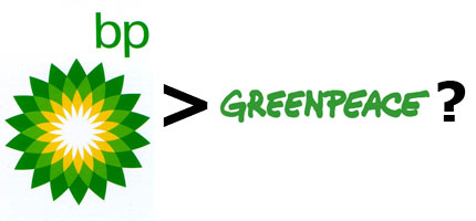 Is BP greener than Greenpeace?