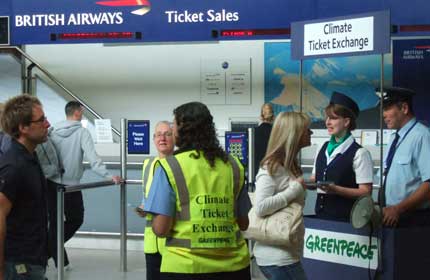 Campaigners offer free train tickets to travellers at Manchester airport 