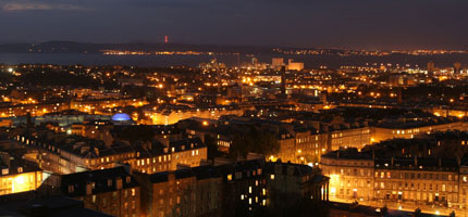 Edinburgh at night