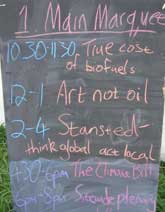 Climate Camp workshop list