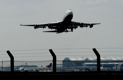 747 taking off from Heathrow