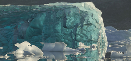 A glacier in Greenland