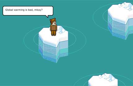 Habbo - global warming is bad