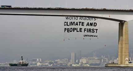 Greenpeace action in Rio de Janeiro, Brazil