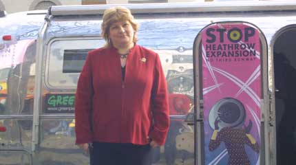 Local MP Emily Thornberry lends her support as the airstream tour arrived in Islington 