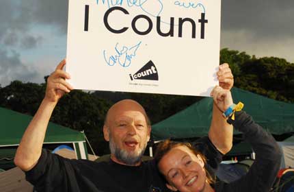 Michael and Emily Eavis add their support to the I Count campaign