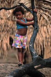 A girl from a landless community in Para State, Brazil