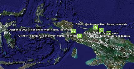 Follow the Esperanza around Indonesia in Google Earth