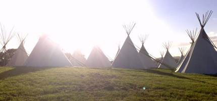 Tipis at Glastonbury