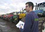 Fuel convoy: Newcastle tractors