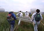 Volunteers head towards Menwith Hill spy base