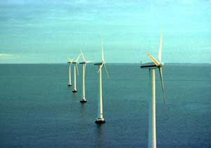 wind turbines at sea