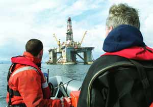 Greenpeace occupies the Jack Bates oil rig in bid to protect wildlife and the climate