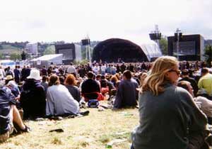 Crowds enjoy the music at Glastonbury festival