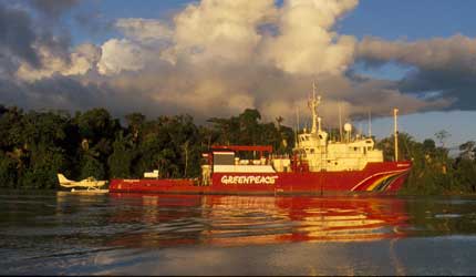 MV Arctic Sunrise in the Amazon