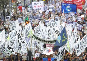 Stop the war march - an estimated 2 million people take part