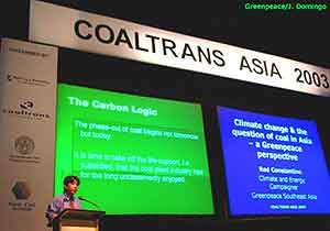 Greenpeace presentation at CoalTrans Asia 2003