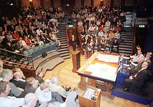 The crowd at the Greenpeace/New Scientist debate