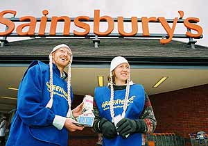 Milk maidens at Sainsbury's