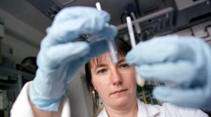 Greenpeace Research Laboratory: Dr Janet Cotter at work