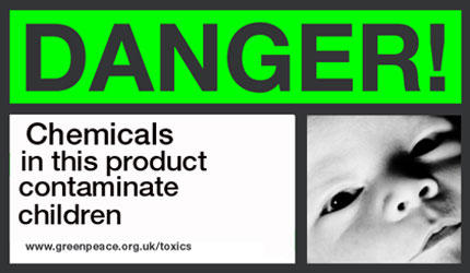 Greenpeace toxics campaign sticker