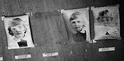 Pictures in an abandoned kindergarten in Prypyat, only a few miles from Chernobyl