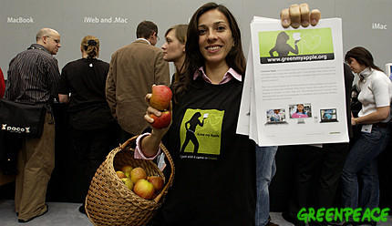 Greenpeace volunteers at Mac Expo