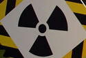 Nuclear symbol on banner
