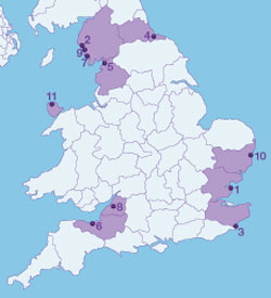 Proposed sites of new nuclear power stations