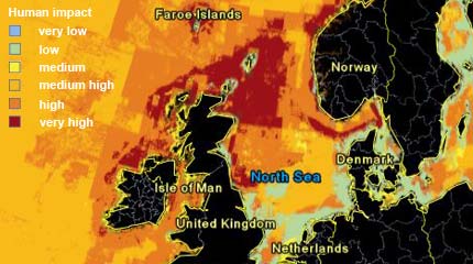 AAAS map of impacts on the N Sea