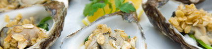 Loch Fyne's oysters in oatmeal