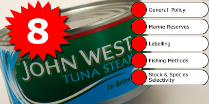 John West - bottom of the tinned tuna pile