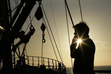 Evening on the Rainbow Warrior