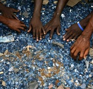 Sorting through electronic waste in Lagos, Nigeria