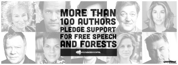 Authors standing up to protect forests and free speech