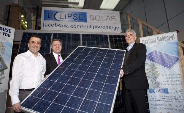 John Sauven and Ed Balls at Eclipse Energy