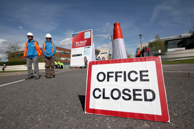 World's biggest energy bill blocks the entrace to Centrica's HQ