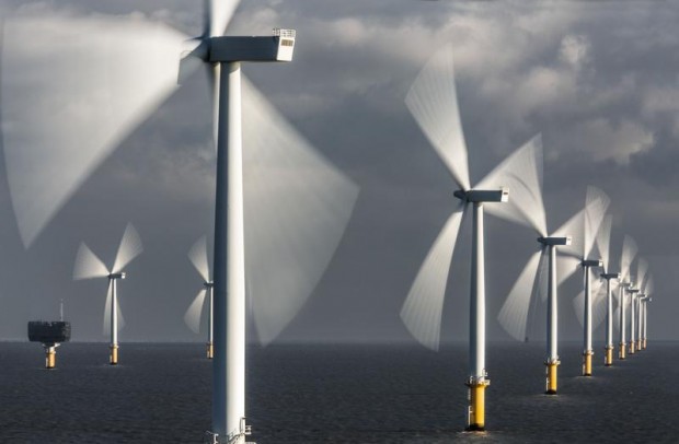 Wind park Gunfleet Sands in the North Sea