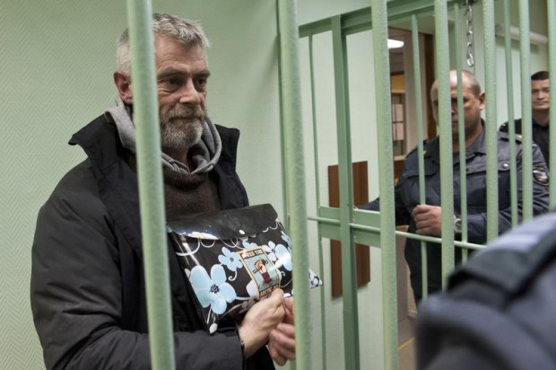 David Haussmann in court in Murmansk