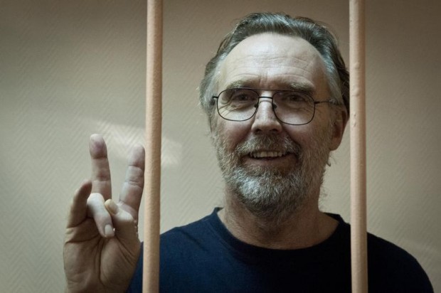 Colin Russell at his detention hearing in St Petersburg
