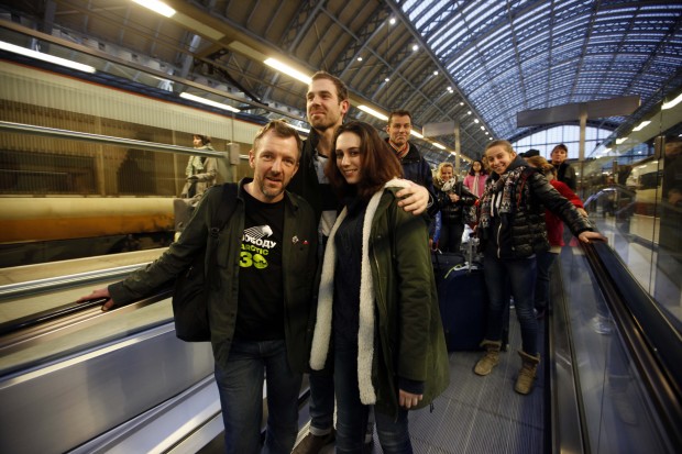 Phil, Alex and Kieron at St Pancras station