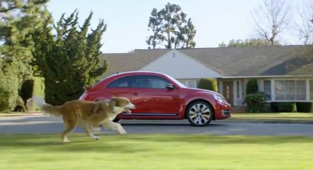 Dog chases Beetle in VW's new advert