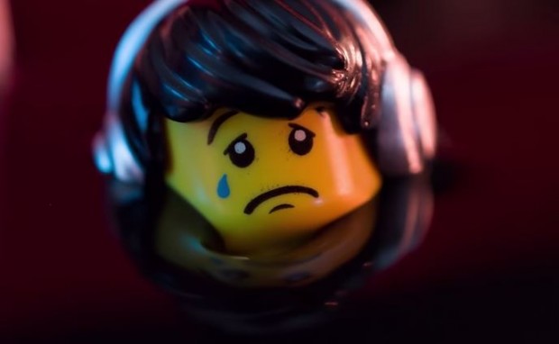 Lego man crying