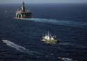 The Arctic Sunrise and the Esperanza intercept Cairn Energy's controversial Arct