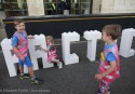 Children with a LEGO blocks spelling Arctic