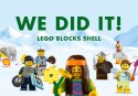 LEGO characters celebrate Lego dumping Shell