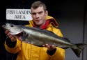 Cornish fisherman with his catch of the day