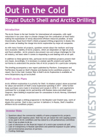 Image for Out in the Cold: Royal Dutch Shell and Arctic Drilling